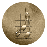 DAROUND 382 BZ Music Notes Bronze